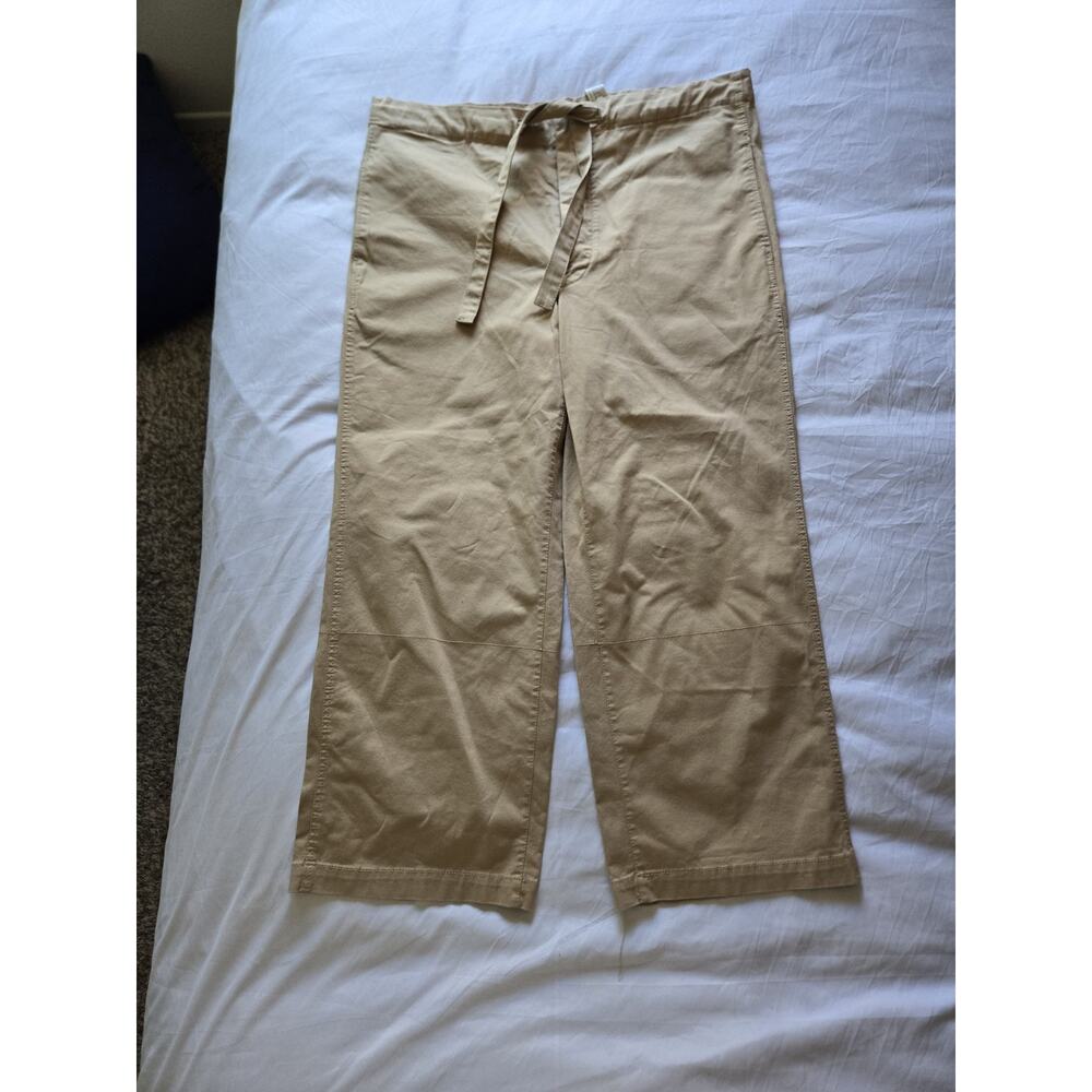 Zara Washed Twill Pants Light Whiskey Old Money Coastal Oversized Quiet Luxury - Picture 3 of 10
